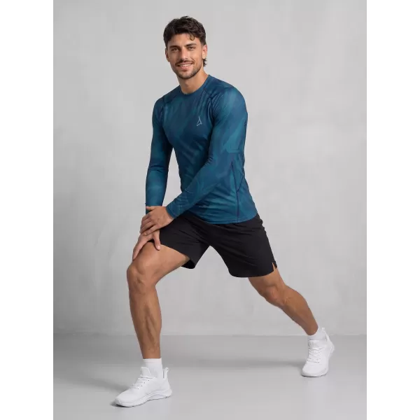  Férfi funkcionális tömörítési T -póló hosszú ujjú prémiummal ALTISPORT VOJ/ALM072TR03 KEROZIN 