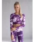 A nők funkcionális növényi teteje hosszú ujjú prémiummal ALTISPORT VOJ/ALW066TR04 FEHÉR -VIOLET