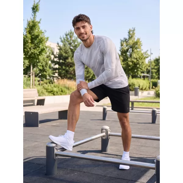 Férfi funkcionális tömörítési T -póló hosszú ujjú prémiummal ALTISPORT VOJ/ALM072TR03 SZÜRKE 