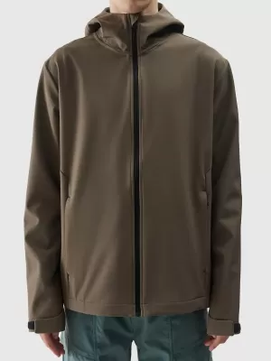 Férfi softshell dzseki 4F WSS25TSOFM324 BARNA