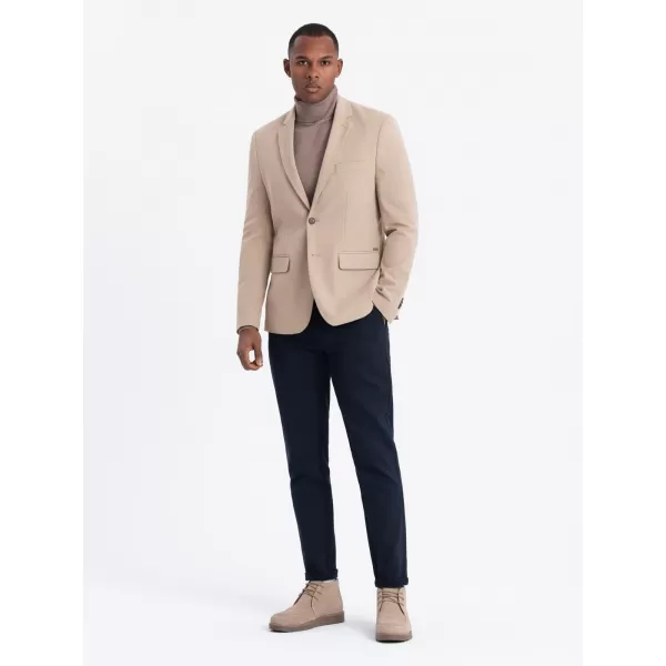  Pánské sako OMBRE OM-BLZB-0135 BEIGE 
