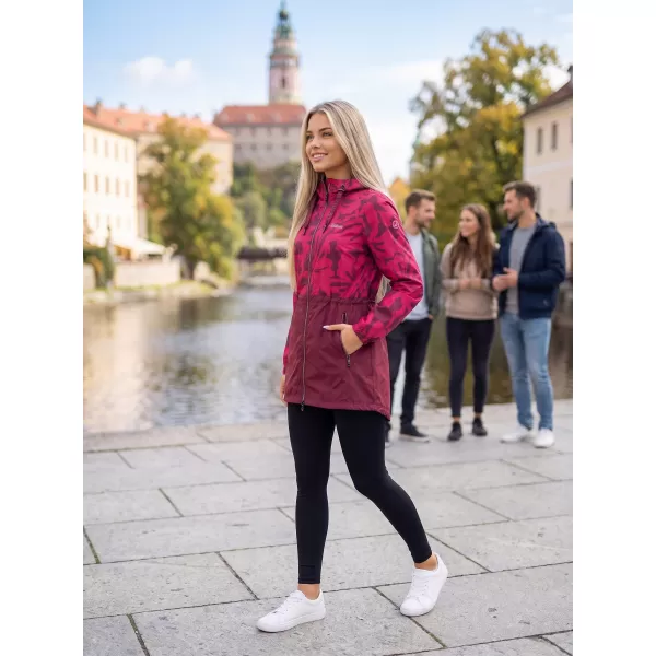  Kabát ALTISPORT ELANI BURGUNDIA 