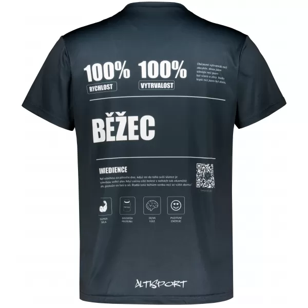  Férfi funkcionális T -piró prémium ALTISPORT BĚŽEC VOJ/ALM091TR01 FEKETE 