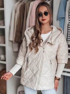 Női kabát DSTREET PUFFILOF TY4856 FEHÉR