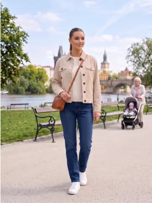 Női kabát ALTISPORT EVELINA KÖNNYŰ KRÉMES