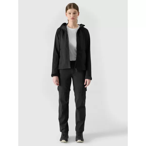  Női softshell dzseki 4F WSS25TSOFF315 MÉLYFEKETE 