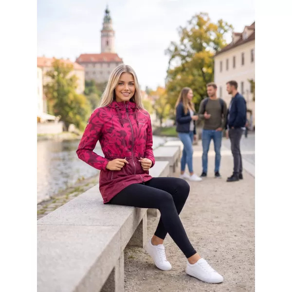  Kabát ALTISPORT ELANI BURGUNDIA 