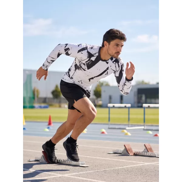 Férfi funkcionális tömörítési T -póló hosszú ujjú prémiummal ALTISPORT VOJ/ALM079TR03 FEKETE -GRAY 