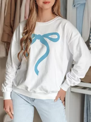 Női pulóver DSTREET SOFTTIE BY1376 FEHÉR