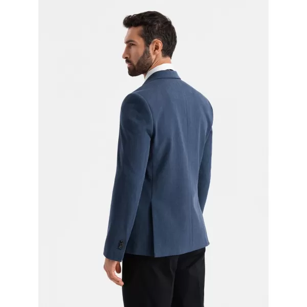  Pánské sako OMBRE OM-BLZB-0135 DARK BLUE 