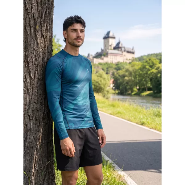  Férfi funkcionális tömörítési T -póló hosszú ujjú prémiummal ALTISPORT VOJ/ALM072TR03 KEROZIN 