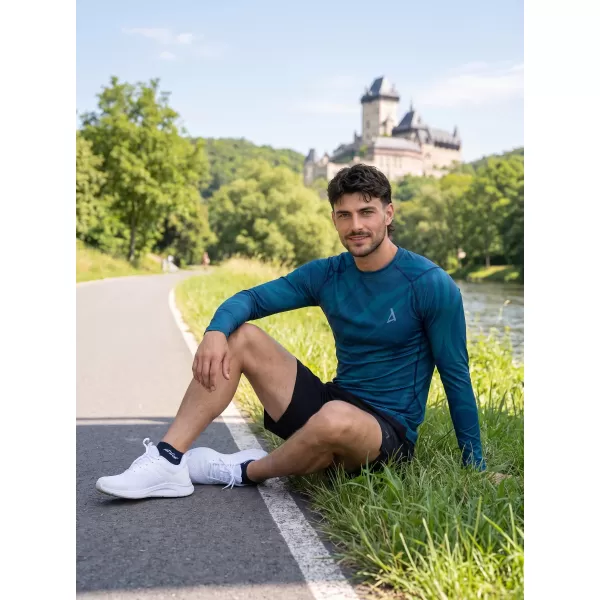  Férfi funkcionális tömörítési T -póló hosszú ujjú prémiummal ALTISPORT VOJ/ALM072TR03 KEROZIN 