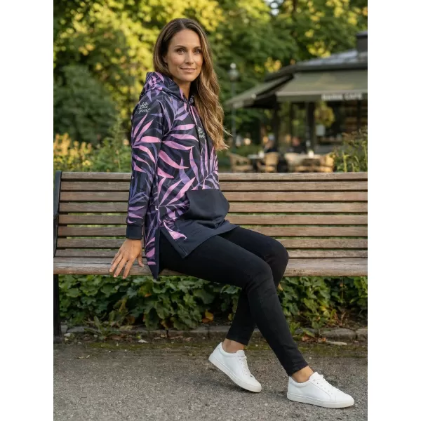  Női funkcionális kiterjesztett pulóver prémium ALTISPORT VOJ/ALW094MI03 FEKETE/LILA 