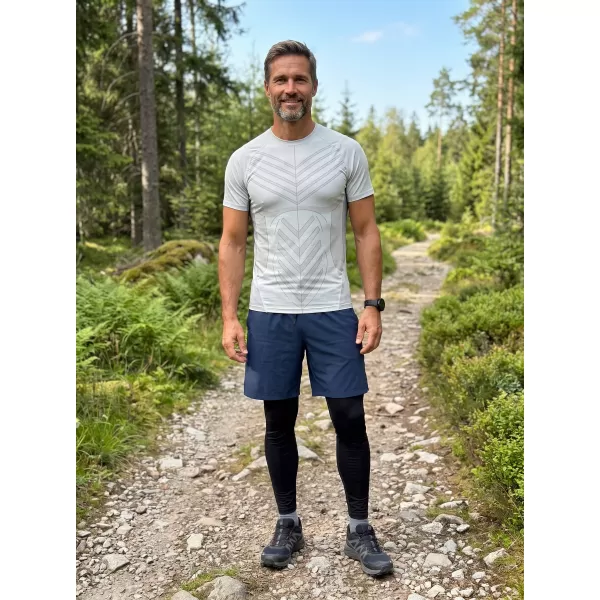  Férfi funkcionális tömörítési T -póló rövid ujjú prémiummal ALTISPORT VOJ/ALM095TR04 SZÜRKE 