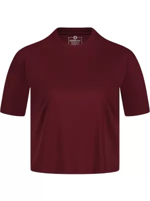Női funkcionális crop top NORDBLANC NBSLF8028 BURGUNDIA