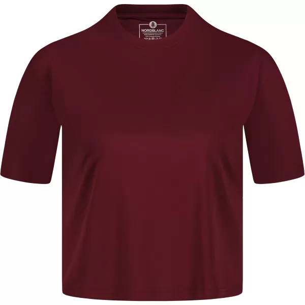  Női funkcionális crop top NORDBLANC NBSLF8028 BURGUNDIA 