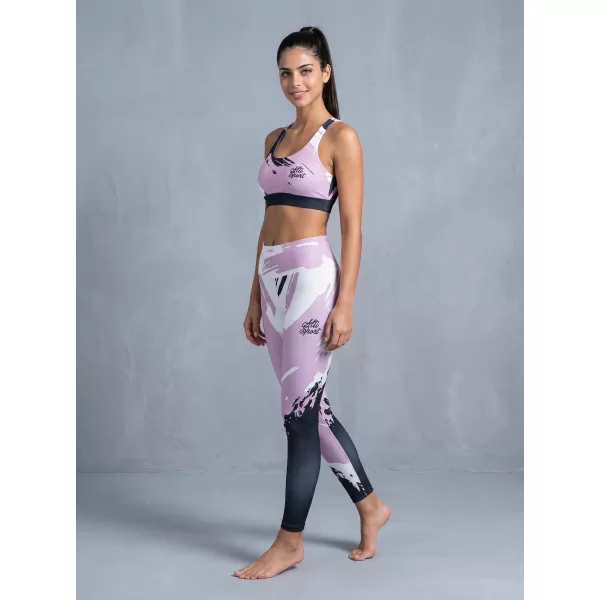  Női sport melltartó prémium ALTISPORT VOJ/ALW081POD01 FEKETE-RÓZSASZÍN 
