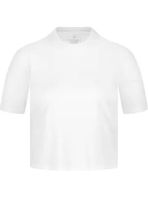 Női funkcionális crop top NORDBLANC NBSLF8028 FEHÉR