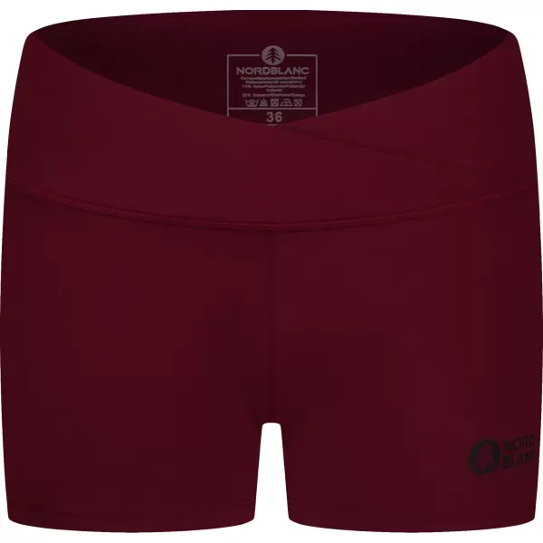  Női fitnesz rövidnadrág NORDBLANC NBSPL8038 BURGUNDIA 