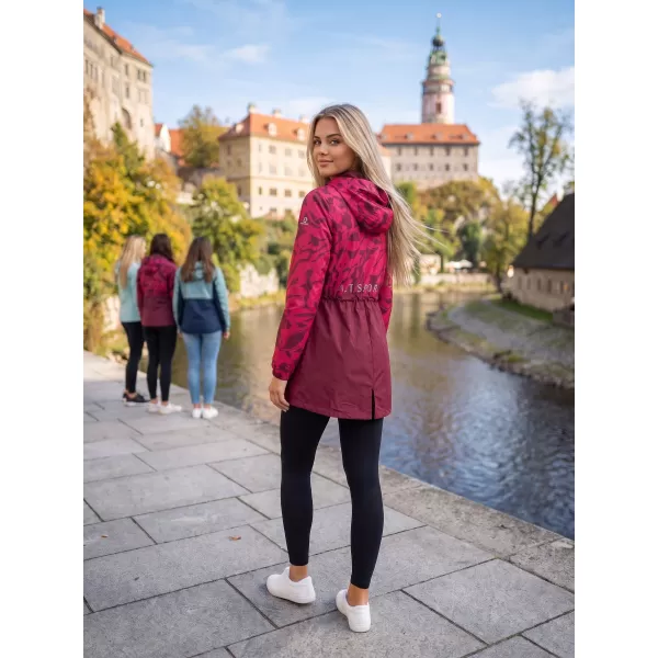  Kabát ALTISPORT ELANI BURGUNDIA 