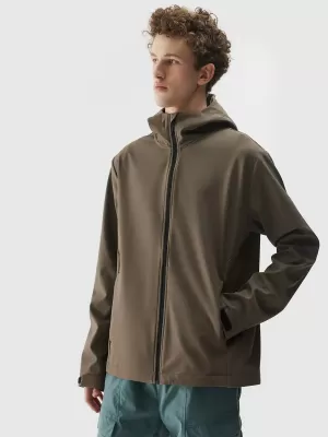 Férfi softshell dzseki 4F WSS25TSOFM324 BARNA