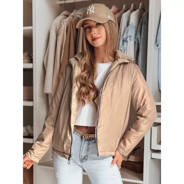  Női kabát DSTREET SYLVIAN TY4863 BÉZS 