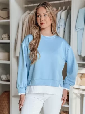 Női pulóver DSTREET LUZZIO BY1382 VILÁGOSKÉK
