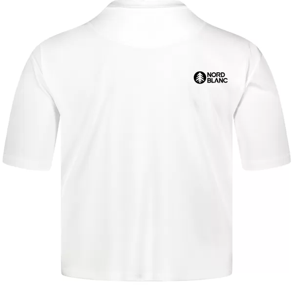  Női funkcionális crop top NORDBLANC NBSLF8028 FEHÉR 
