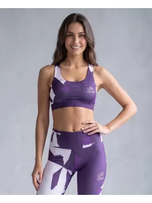 Női sport melltartó prémium ALTISPORT VOJ/ALW080POD01 SÖTÉT LILA