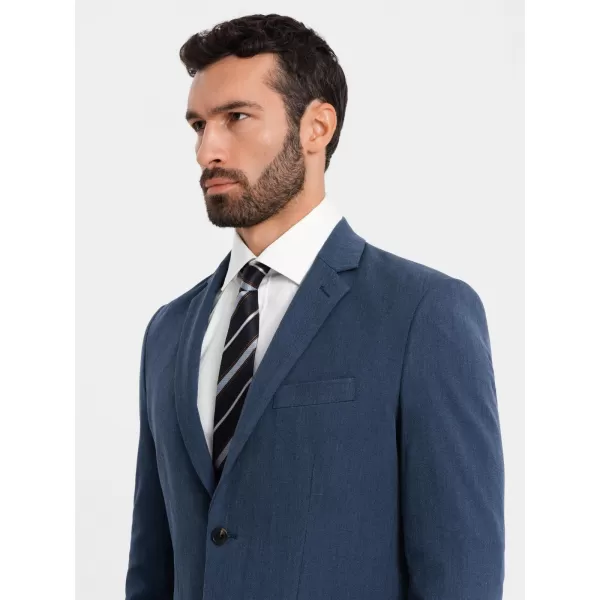  Pánské sako OMBRE OM-BLZB-0135 DARK BLUE 
