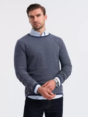 Férfi pulóver OMBRE OM-SWSW-0118 SÖTÉTKÉK