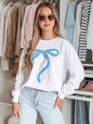 Női pulóver DSTREET SOFTTIE BY1376 FEHÉR
