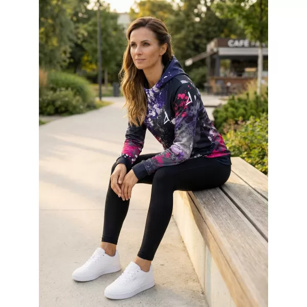  Női funkcionális pulóver prémium ALTISPORT VOJ/ALW055MI01 FEKETE -PINK 