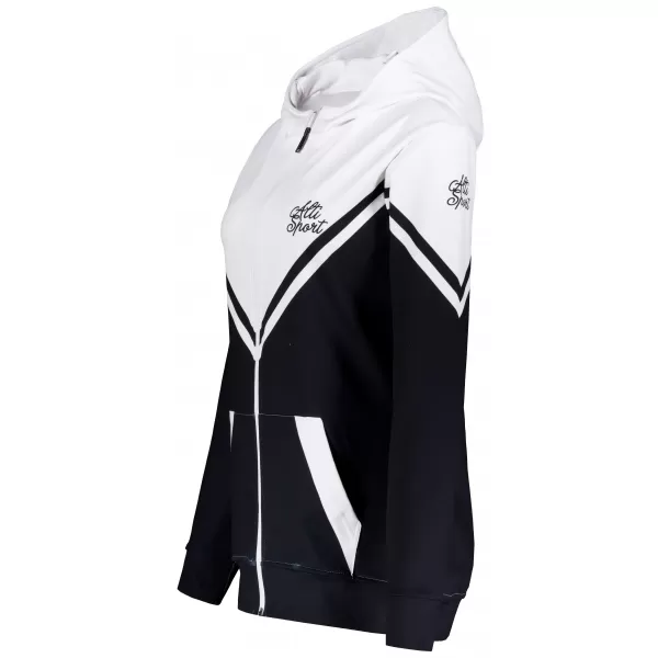  Női funkcionális pulóver a zip prémiumon ALTISPORT VOJ/ALW101MI02 FEKETE -FEHÉR 