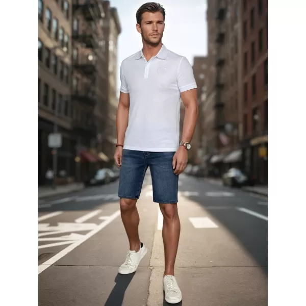  Mens t -phirt gallérral DSTREET PX0627 FEHÉR 