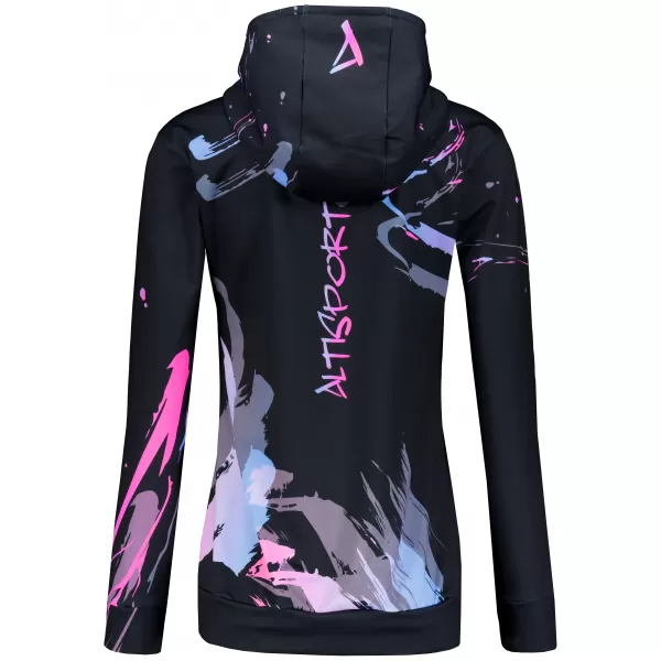  Női funkcionális pulóver prémium ALTISPORT VOJ/ALW074MI01 FEKETE -PINK 