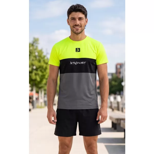  Férfi funkcionális T -piró prémium plusz ALTISPORT VOJ/ALM051TR02 NEON-SÁRGA 