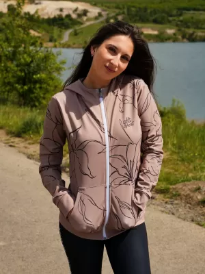 Női funkcionális pulóver a zip prémiumon ALTISPORT VOJ/ALW100MI02 BARNA