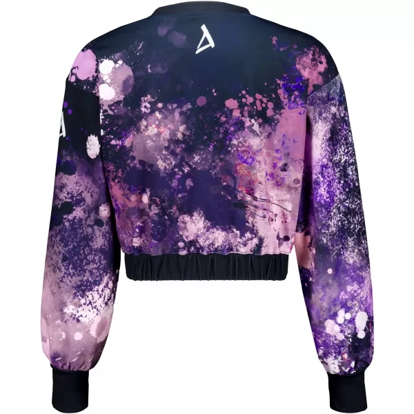 Női funkcionális kivágott pulóver prémium ALTISPORT VOJ/ALW055MI08 FEKETE -VIOLET 