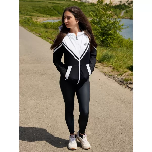  Női funkcionális pulóver a zip prémiumon ALTISPORT VOJ/ALW101MI02 FEKETE -FEHÉR 