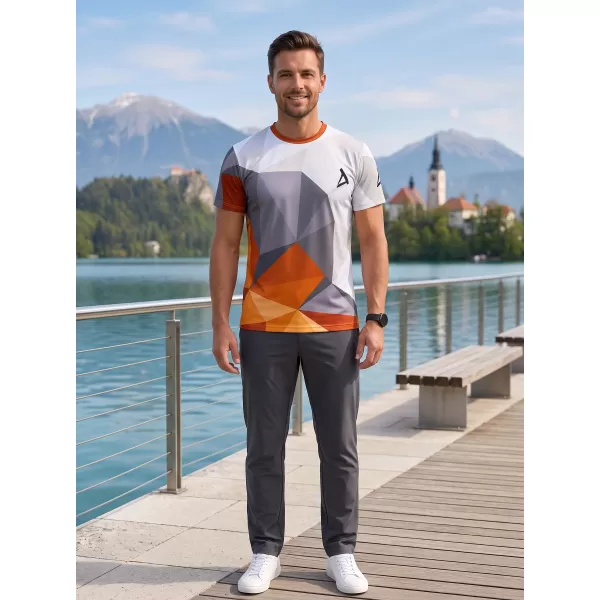  Férfi funkcionális T -piró prémium plusz ALTISPORT VOJ/ALM007TR02 NARANCSSÁRGA/SZÜRKE 