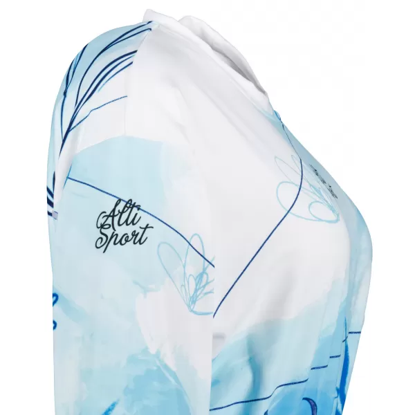  Női funkcionális kivágott pulóver prémium ALTISPORT VOJ/ALW083MI08 FEHÉR -BLUE 
