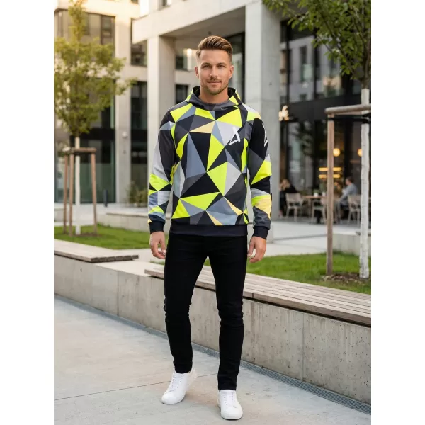  Férfi funkcionális pulóver prémium ALTISPORT VOJ/ALM007MI01 FEKETE/FLUO SÁRGA 