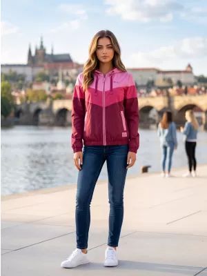 Női kabát ALTISPORT EDNA BURGUNDIA