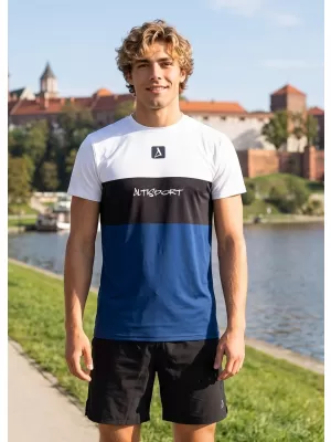 Férfi funkcionális T -piró prémium plusz ALTISPORT VOJ/ALM051TR02 FEHÉR -BLUE