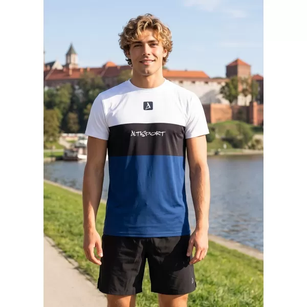  Férfi funkcionális T -piró prémium plusz ALTISPORT VOJ/ALM051TR02 FEHÉR -BLUE 