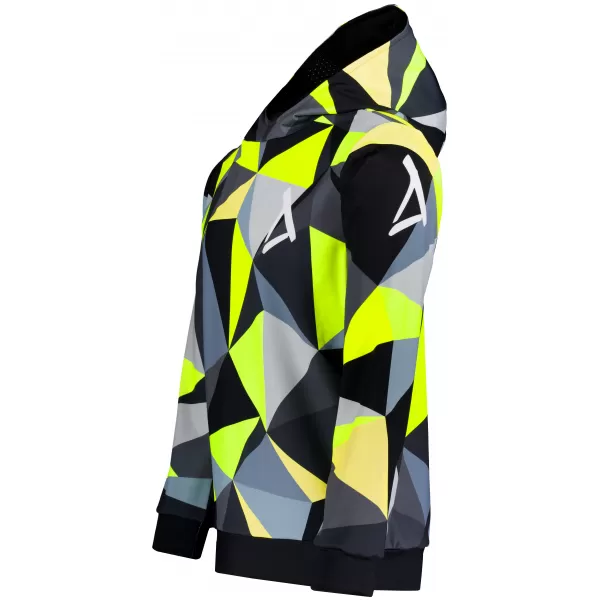  Férfi funkcionális pulóver prémium ALTISPORT VOJ/ALM007MI01 FEKETE/FLUO SÁRGA 