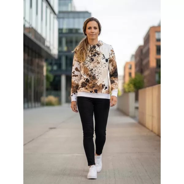  Női funkcionális pulóver prémium ALTISPORT VOJ/ALW055MI01 FEHÉR -BROWN 