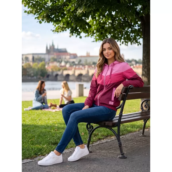 Női kabát ALTISPORT EDNA BURGUNDIA 