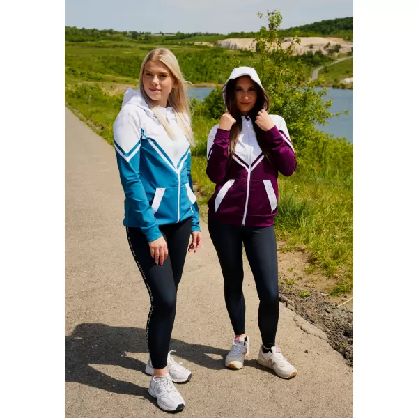  Női funkcionális pulóver a zip prémiumon ALTISPORT VOJ/ALW101MI02 BURGUNDIA/FEHÉR 